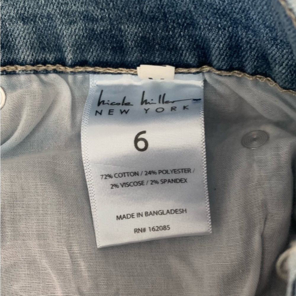 Nicole Miller SOHO Light Blue Denim Cuffed Shorts - 6 - Picture 4 of 7